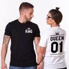 Stylisches T-Shirt mit Nummern-Kronen-Print für Damen und Herren, perfekt für legere Sommerkleidung