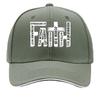 Black And White Snapback Baseball Cap Featuring The Word FAITH a Retro And Easy Adjustable Sun Ha Sandwich Baseball Cap