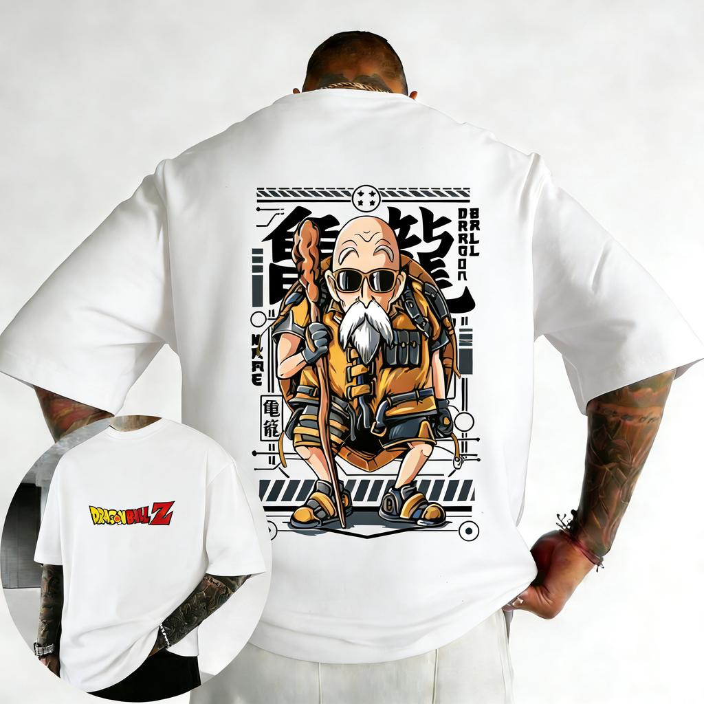 Dragon Ball Trendy Hot Items Anime Cotton Tshirt Summer New Master Roshi Printed Mens Womens Street Casual Parent Child Top