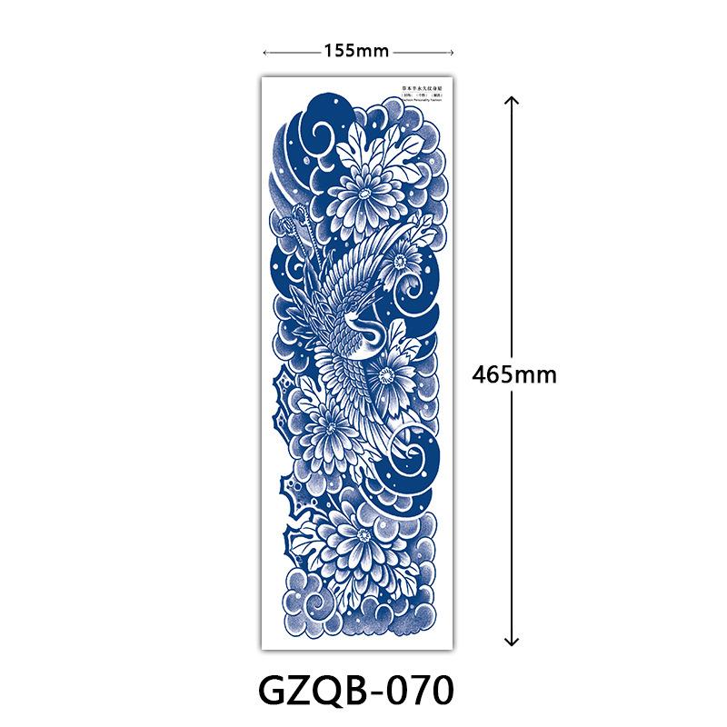 Herbal Tattoo Stickers, Semi-Permanent Tattoo Stickers, Herbal Juice Full Arm Tattoo Stickers