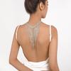 Korean Style Full Rhinestone Necklace Sparkling Clavicle Chain Cute Long Tassel Necklace  Women