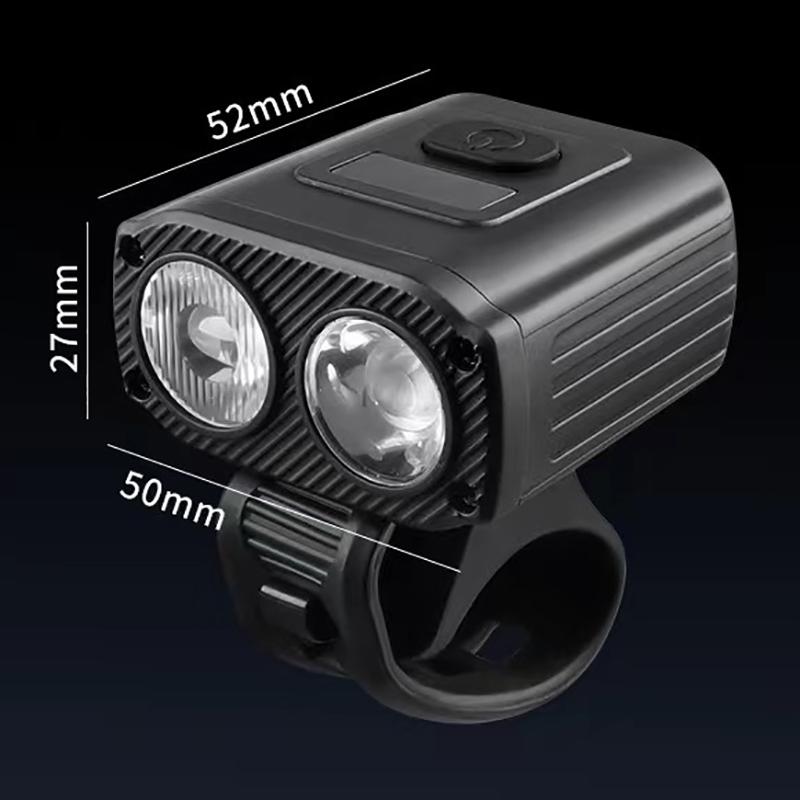 

5 Modes Bicycle Front Lamp Type-C Rechangeable Bike Headlamp Bike Handlebar Headlight Power Display Cycling Accessories onesize