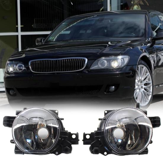Fog Light Bezel Durable Easy Installation Round Right/Left Lamp Housing Replacement 63176943415 63176943416 for BMW 7 Series E65 E66 E67