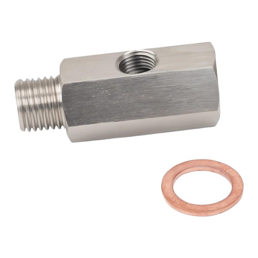 1/8 NPT Stainless Steel Hydraulic Pressure Sensor Adapter For Mechanical Engines For Diesel, Automotive Fuel, Oil, And Water