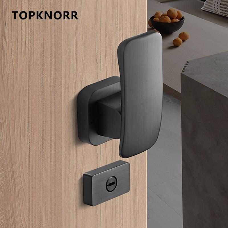 Indoor Bedroom Mute Split Direct Push Door Lock Home Room Door Lock Bathroom Push-pull Wooden Door Handle Hardware Accessories