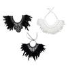 Elegant Gothic Styles Feather Cover With Lace Edges Fashion Accessory Great For Fancy Gatherings And Theater Displays