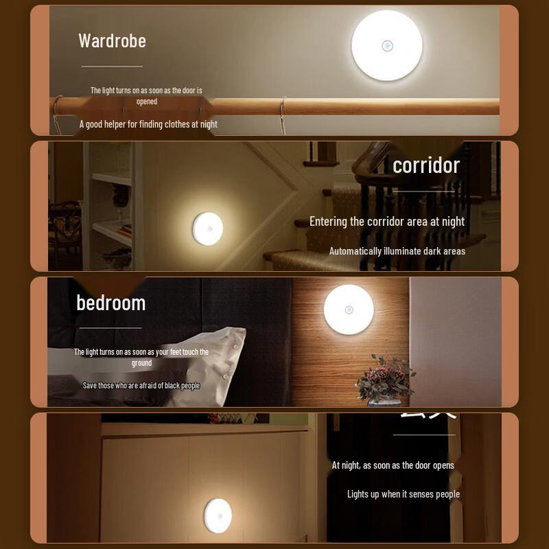 Dormitory LED Night Lights - White Light 3-Pack