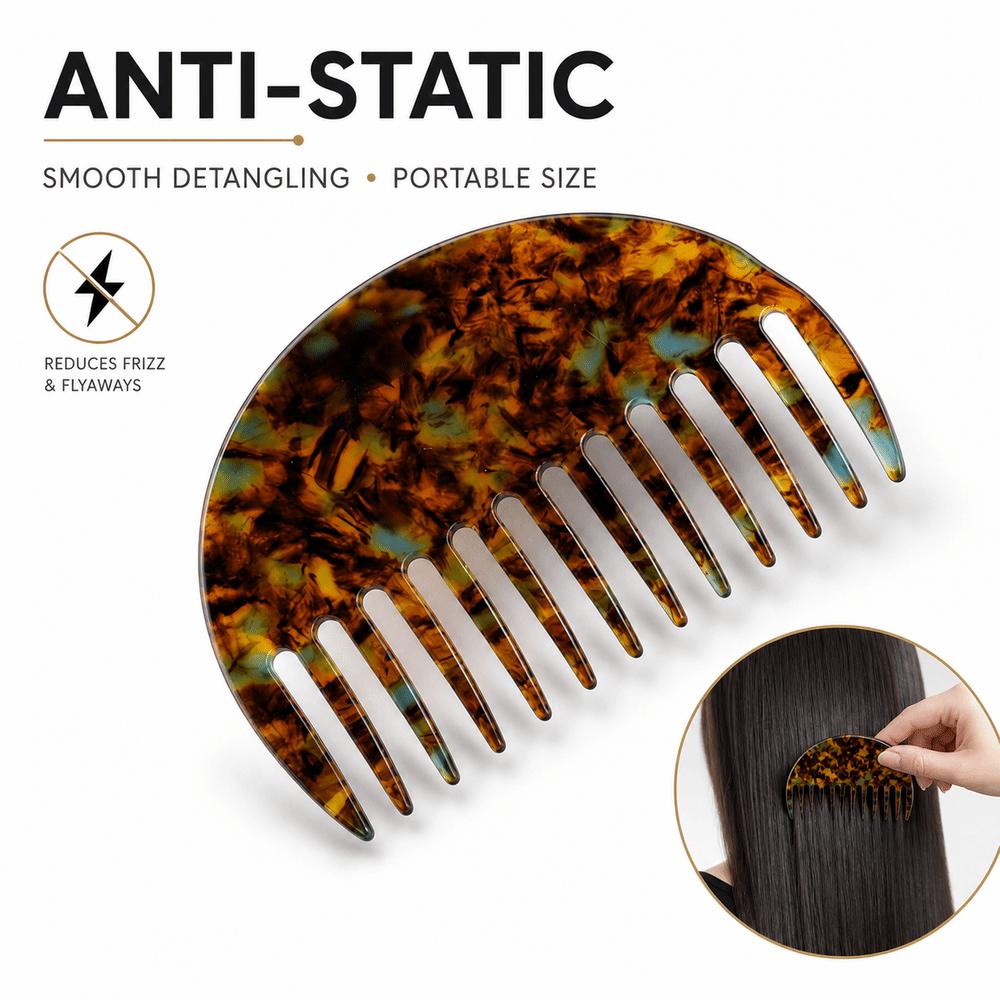 Acetate Hair Styling Combs Half-Round Grooming Comb Salon Hair Styling Tool