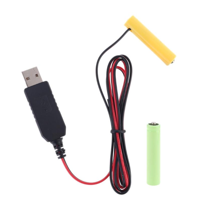 LR03 AAA Battery Eliminator USB Power Supply Cable Replace 1.5V AAA Battery For Electric Toy Flashlight Clock LED and more