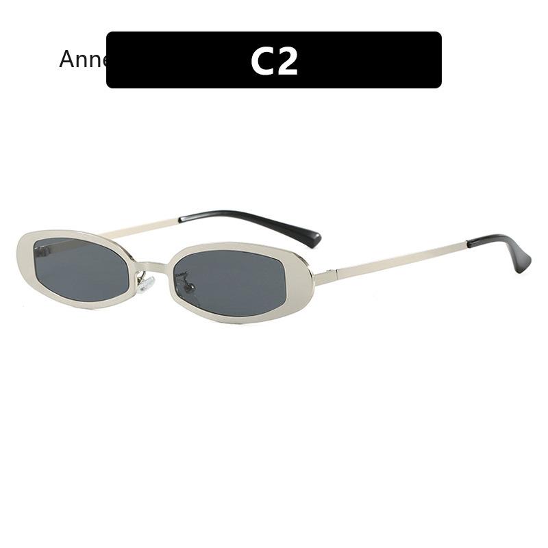 Metal Punk Small Frame Oval Sunglasses Women For Men Vintage Luxury  Designer Outdoor Driving Popular Sun Glasses UV400