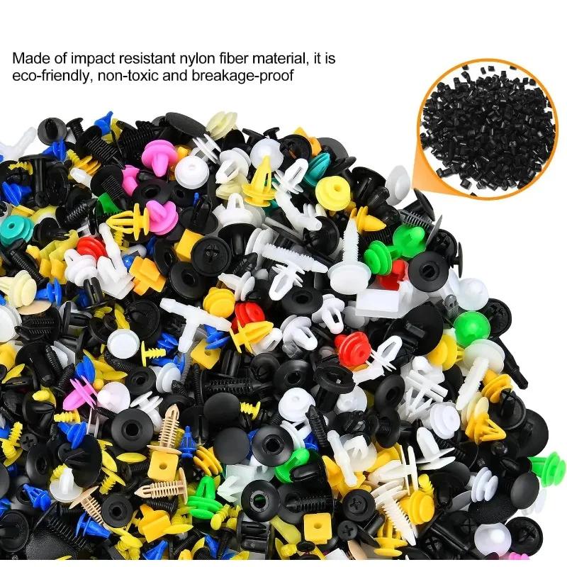200/300 PCS Car Clips Fastener Screws Bumper Interior Decoration Auto Nylon Random Mixing Universal Accessories