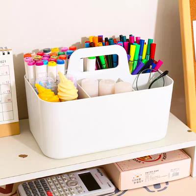 DIY Multi-compartment Plastic Storage Basket with Handle, Portable Pencil Case, DIY Organizer