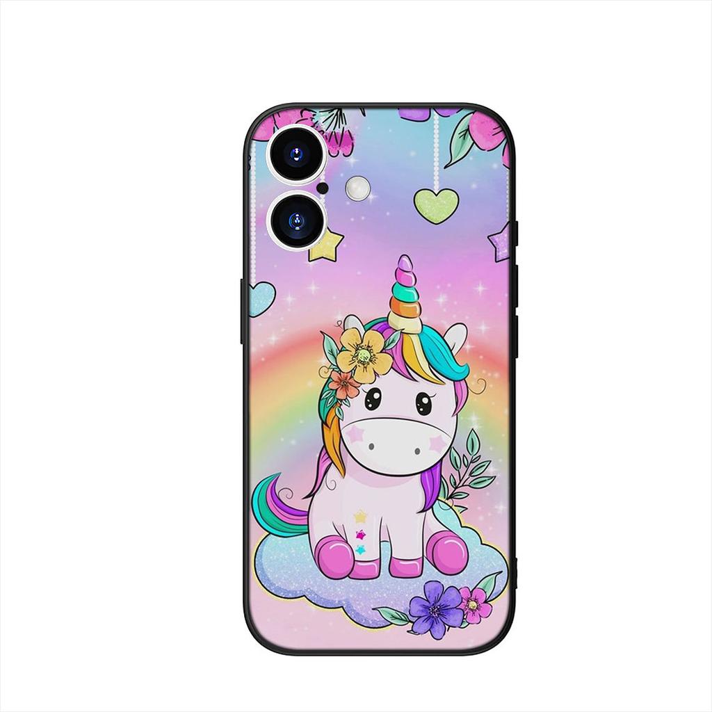 Cute Pink Unicorns Rainbow Cover Phone Case for Samsung Galaxy S25 S23 S22 S24 FE Ultra Plus A56 A05 A06 A15 A16 A57 S7 Edge