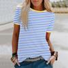 Striped T-Shirt Women Tees 3D Print Short Sleeve Comfortable Sportwear T Shirts