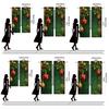 Christmas pine branch background printed curtains   pole bag curtains   Christmas decorations   home decorations   room decorations