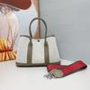 2024 Large Capacity Canvas and Cowhide Tote Bag for Women