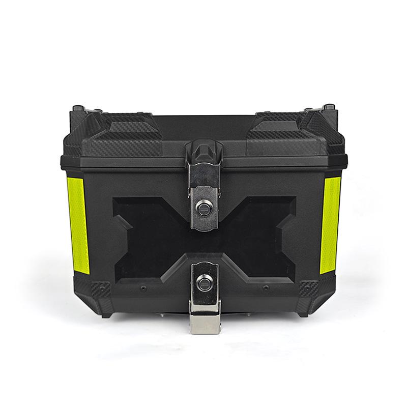 Large Capacity Electric Motorcycle Tail Box: Quick Release & High Strength Rear Storage Trunk for Scooters