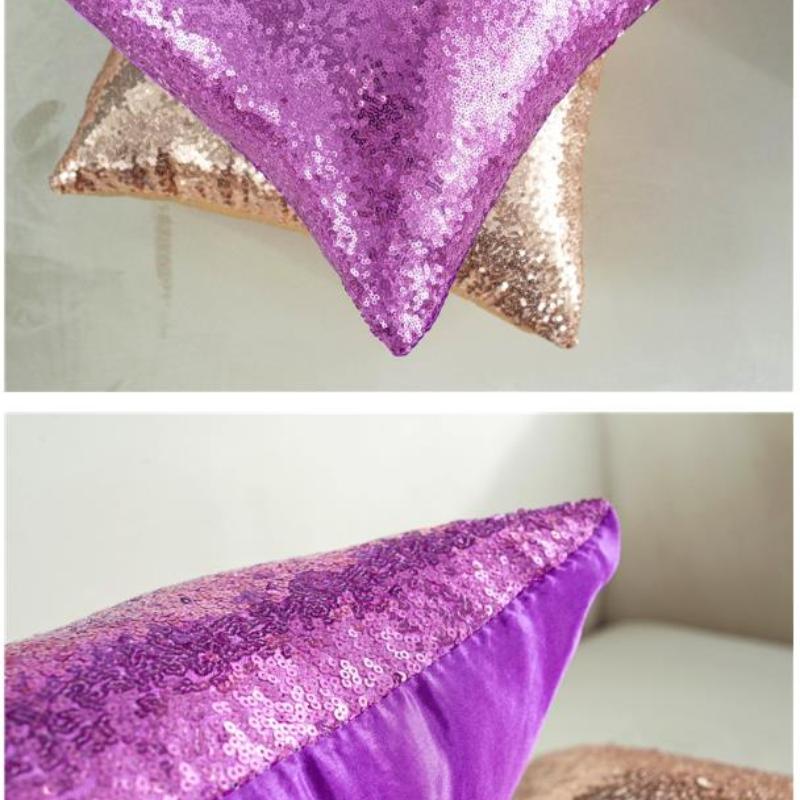 1Pcs Glitter Solid Color Gradient Pillow Cover Living Room Bedroom Sofa Cushion Cover Spring Festival Home Decor Pillow Case