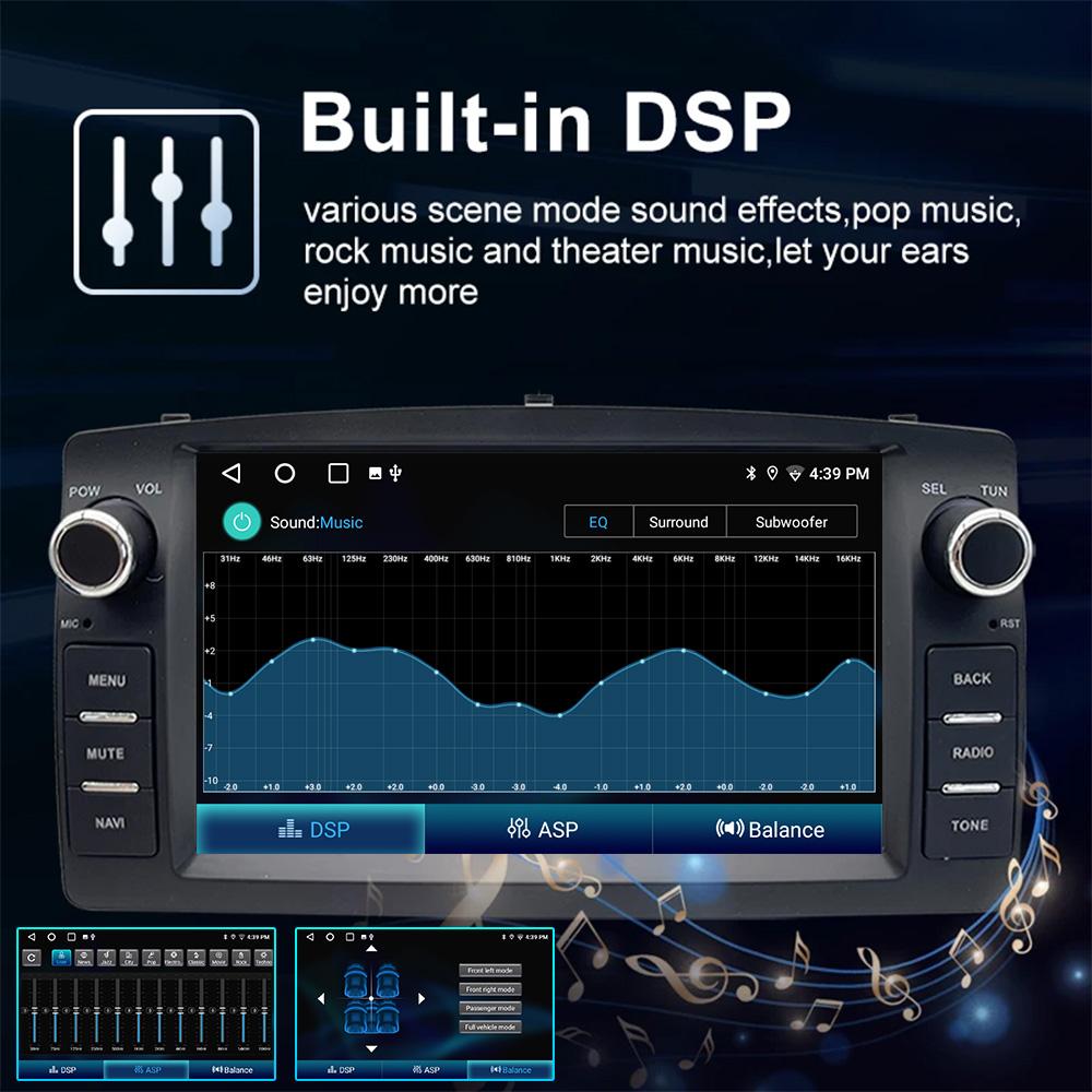 Car Video Player for Toyota Corolla E120 BYD F3 2000-2006 GPS Navigation Built-in Dsp Carplay Autoradio Android Head Unit
