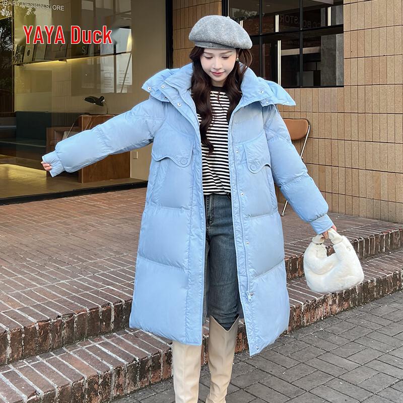 Yaya Women's Mid-Length Hooded Duck Down Puffer Jacket