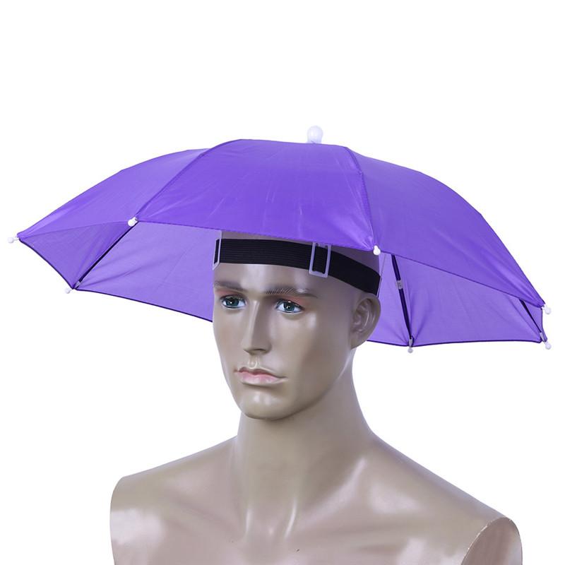 55/65cm Portable Outdoor Umbrella Hat Cap Folding Women Men Umbrella Fishing Hiking Golf Beach Headwear Handsfree Umbrella