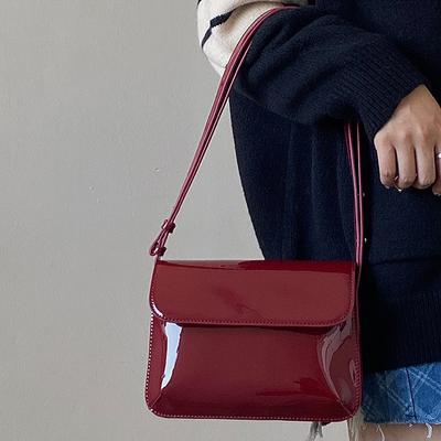 Retro Patent Leder Neue frauen Unterarm Tasche Mode Kleine Quadratische Schulter Messenger Taschen Casual Alle-spiel Handtaschen