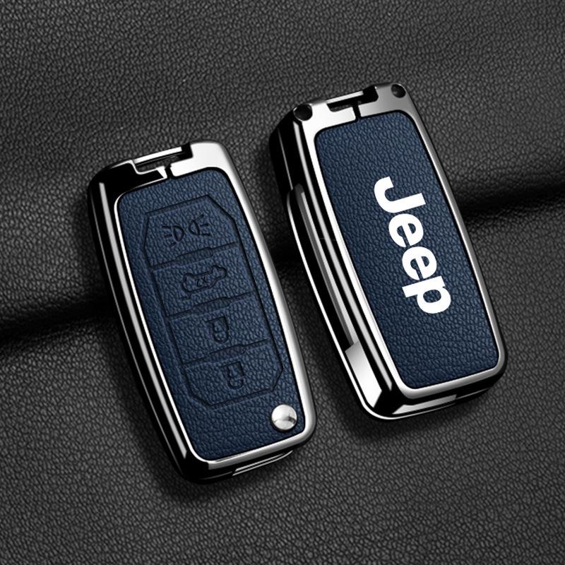Compatible Jeep Key Case for Compass, Renegade, Cherokee, Grand Commander, Grand Cherokee