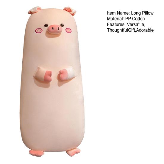 Pluszowa Poduszka Ciała Świnka Długa Przytulanka dla Snu i Przytulania Miękka Poduszka do Łóżka dla Osób Śpiących na Boku