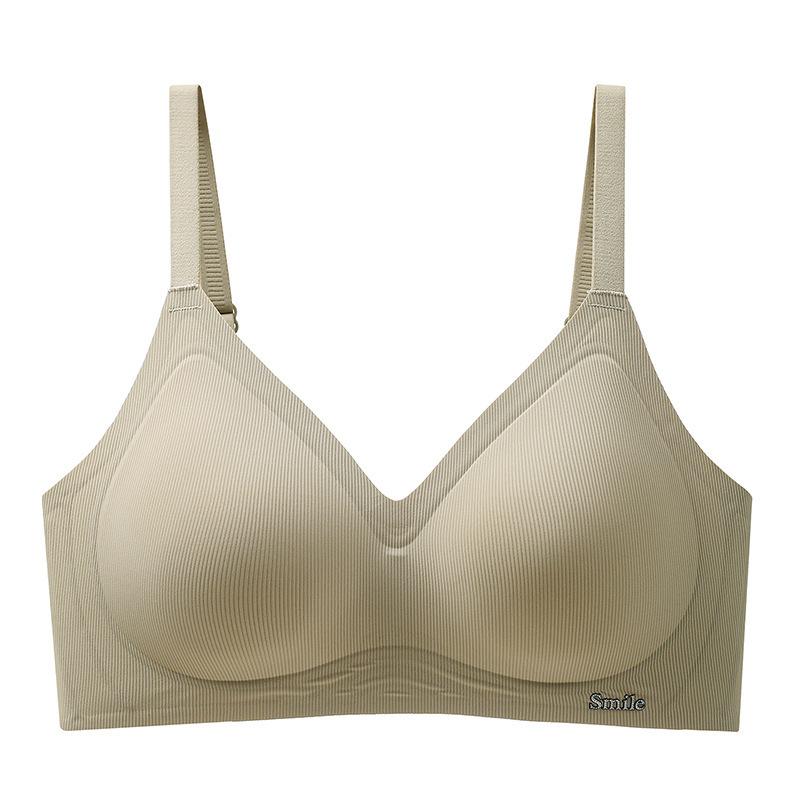 New jelly sweet seamless bra with double breasts and chest pads, comfortable small breasts gather, no steel ring, beautiful back girl