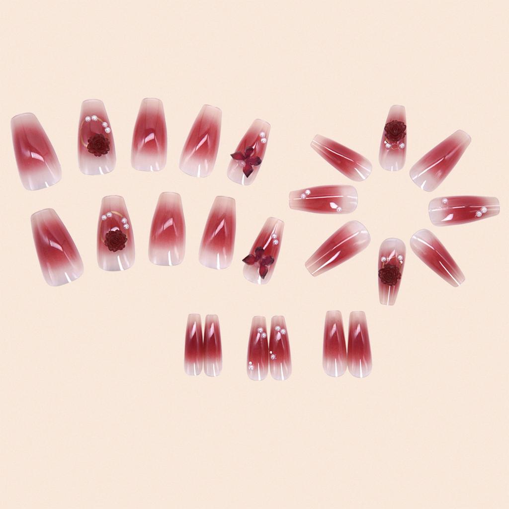 Schemering Camellia Draagbare Nageldiamant Nageldiapplakkers Blush Nageldiapplakkers Vlinder Nepnagel Nageldiapplakkers Afgewerkte Nagels