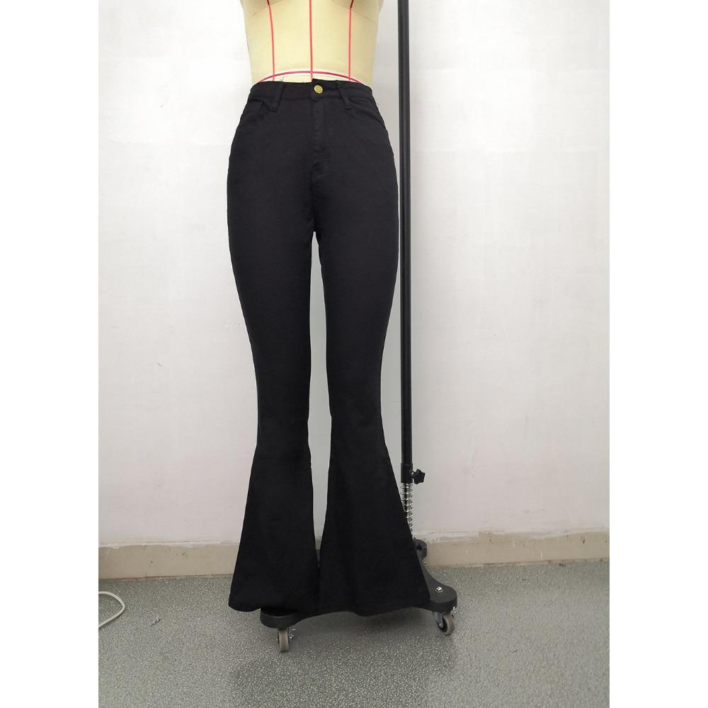 Dżinsy Damskie z Wysokim Stanem Elastyczne Wyszczuplające Spodnie Podkowy