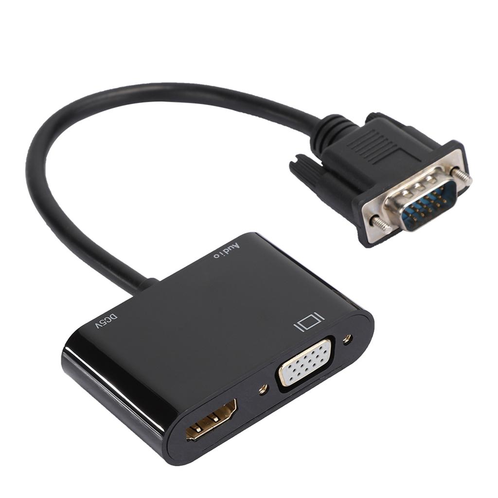 VGA zu HDMI VGA HD Videokonverterkabel Plug-and-Play-Adapter für Computerprojektor