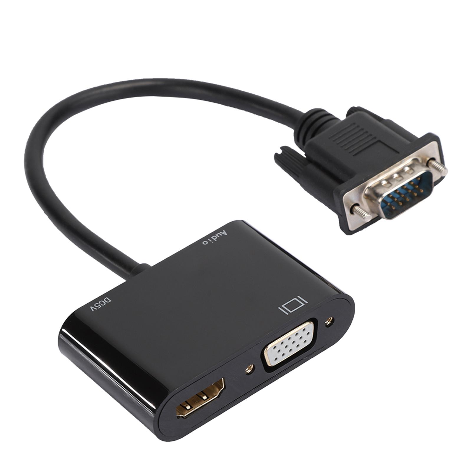 

VGA в HDMI VGA HD Видео конвертер Кабель Plug-and-Play Адаптер для компьютерного проектора