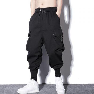 Spring and Autumn Men's Fashionable Loose Multi-pocket Cuffed Harem Pants