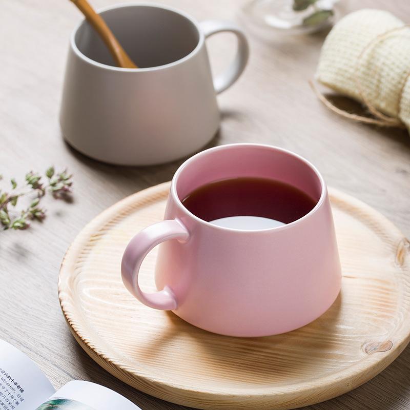 400ml Wide Ceramic Coffee Mug Cappuccino Latte Cup for Tea Milk Home Office