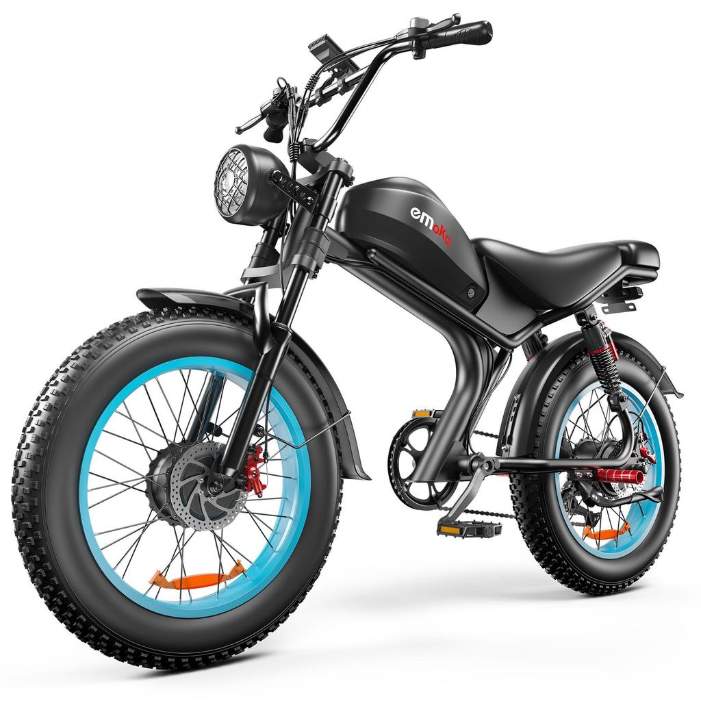 Rower Elektryczny EMOKO C93 2000w Podwójny Silnik Bateria 23AH 20" Grube Opony Ebike Z Pełnym Zawieszeniem Hamulce Hydrauliczne Dla Dorosłych