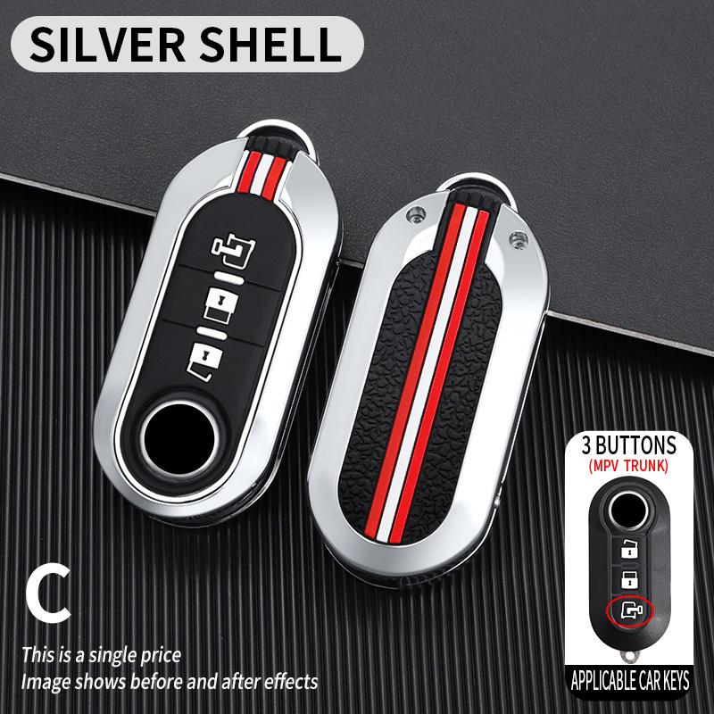 Pouzdro na skládací dálkový klíč zinkové slitiny pro Fiat Ducato 500 500L Panda Grande Punto Lancia Musa Auto Příslušenství