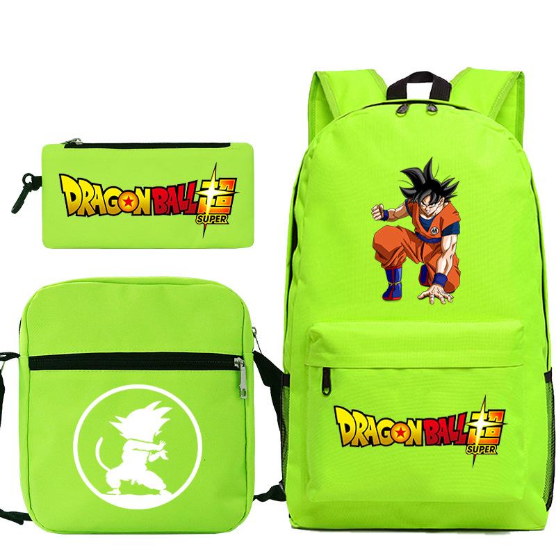 Dragon ball dragon ball three-piece set animation periphery new pencil case set leisure student backpack
