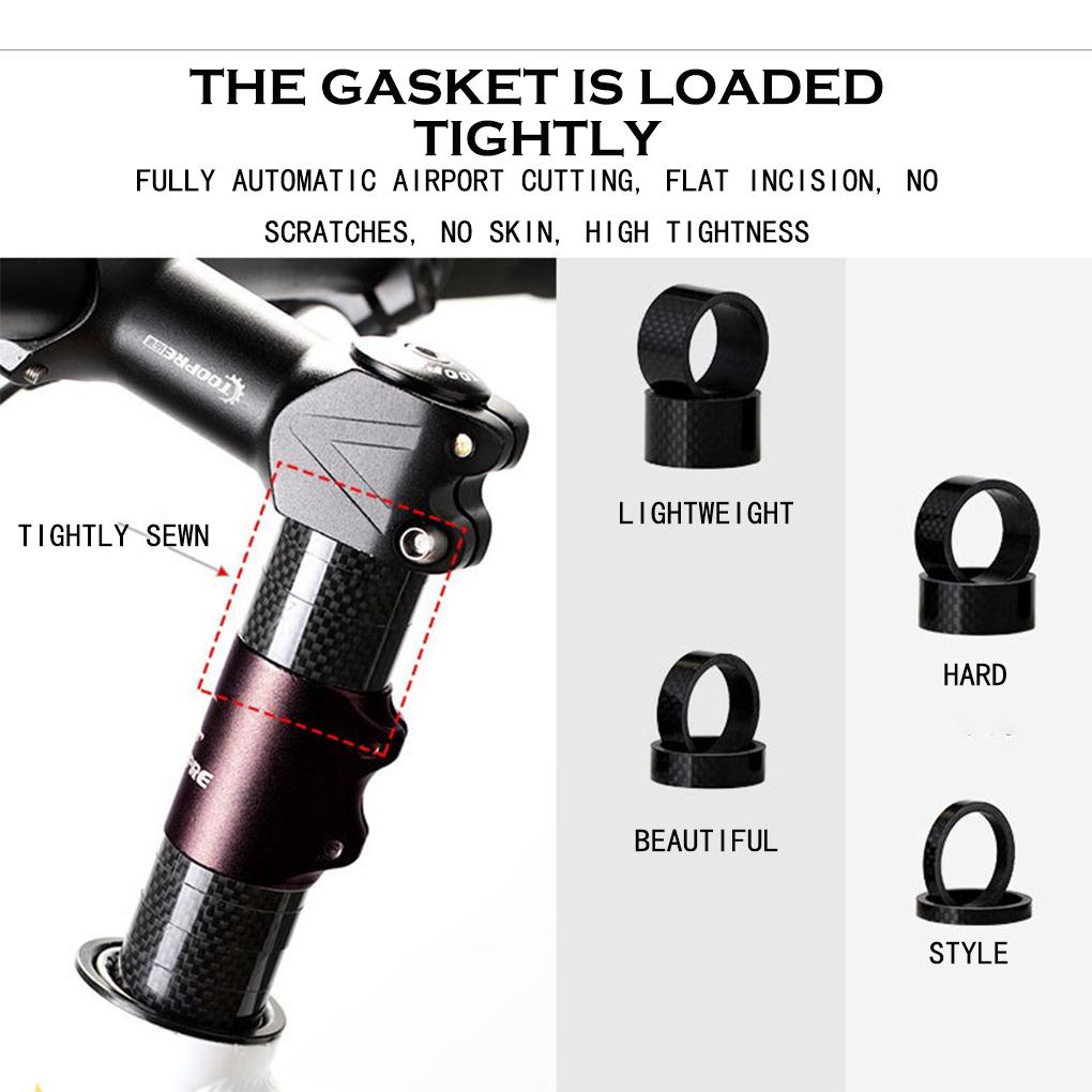 4 Pieces Headset Spacer Bike Frame Parts Cycling Fitting Carbon Fiber Washer Ring Modified Component Stem Gasket Rings