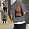 New Men's Anti-Theft Chest Bag PU Leather Crossbody Sling Pouch,Luxury Design Shoulder Bag,for Travel & City Commute