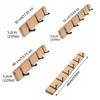 Wall Mounted Clothes Hat Hanger Space Saving Coat Hook Rack Bamboo Coat Rack  Bedroom Organization