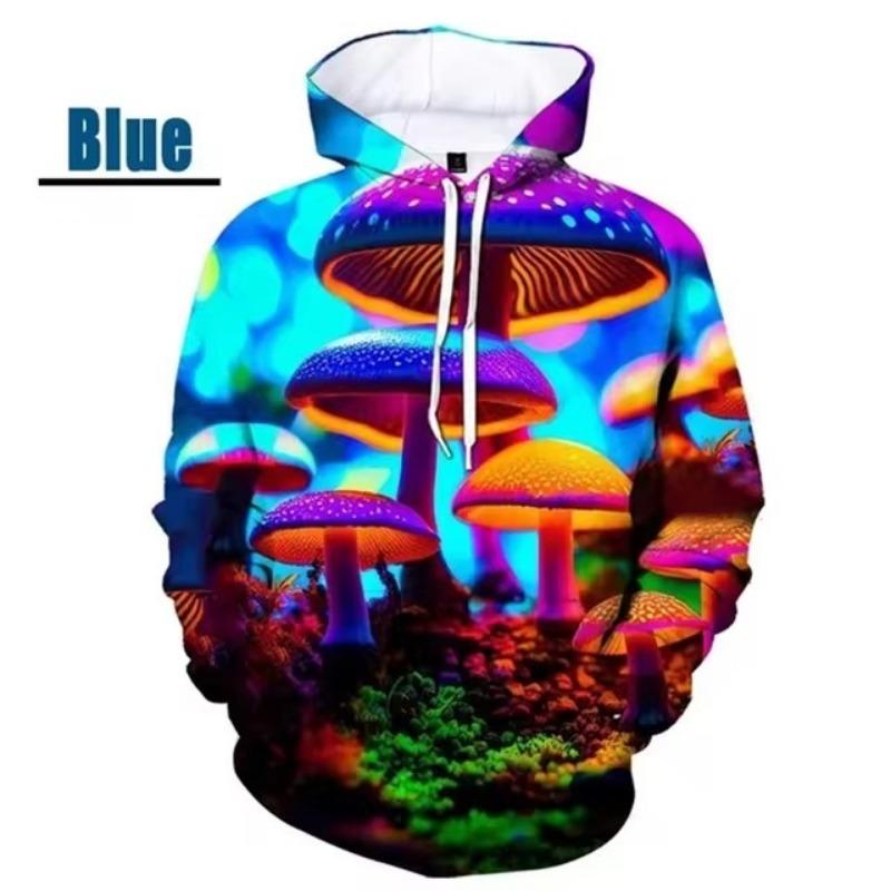 

3D Printed Plants Mushroom Hoodie Men Women Casual Long Sleeve Pullovers Spring Autumn Top Sweatshirt Fashion Hoodies Clothes 6XL