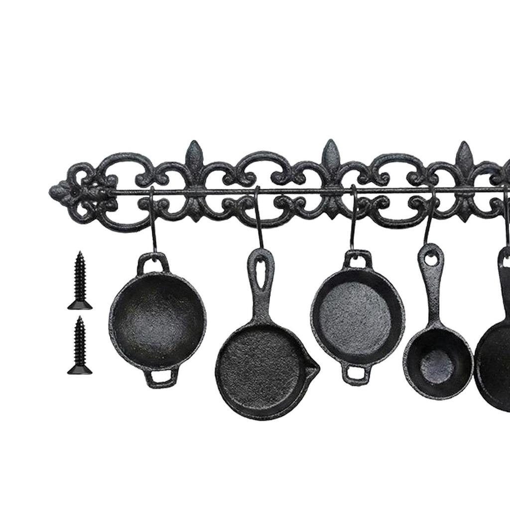 Cast Iron Wall Sculpture Tableware Decor Background Artwork Quick & Easy Mount Accent Metal for