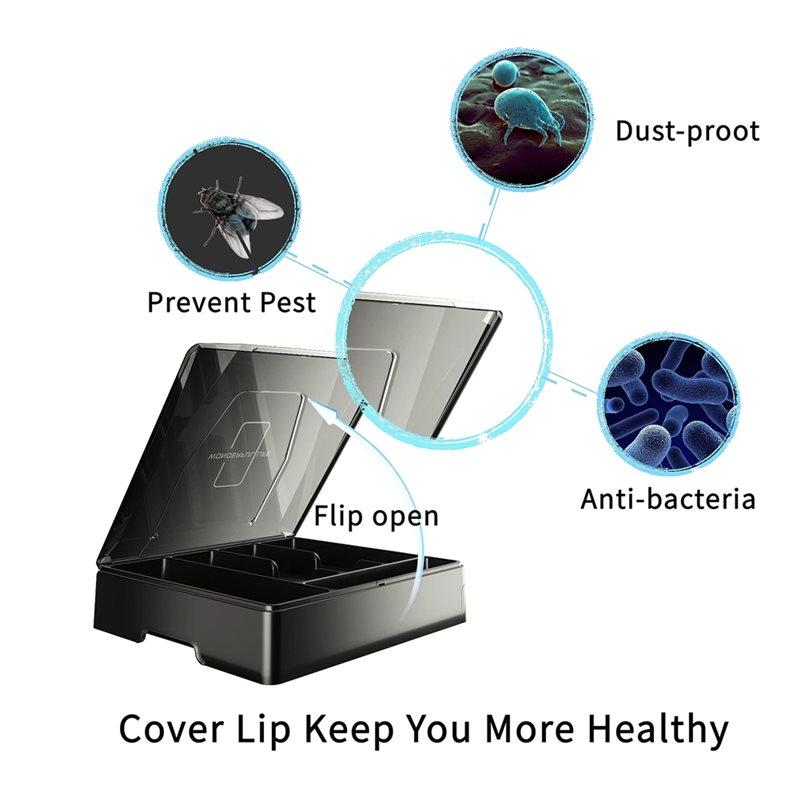 Silverware Tray Double-Layer With Lid, For Utensil Drawer Organizer, Cutlery Storage Holder With Cover