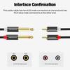 SHULIANCABLE to RCA 2 x TS to Dual RCA Stereo Audio Connection Compatible with AV Home Audio and Amplifiers 1/4" Cable, 6.35mm Cable, Receivers,