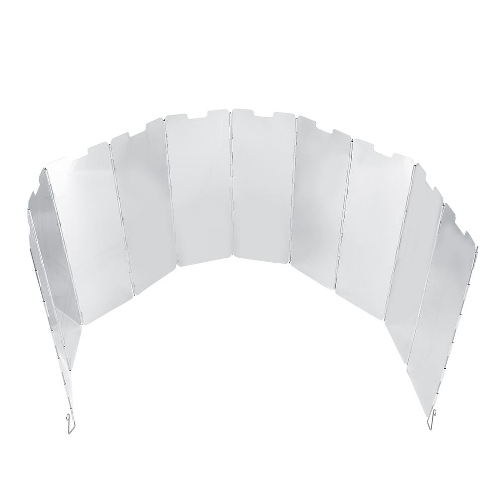 

10pcs Foldable Burner Windshield for Outdoor Camping Picnic BBQ Cooking Gas Stove