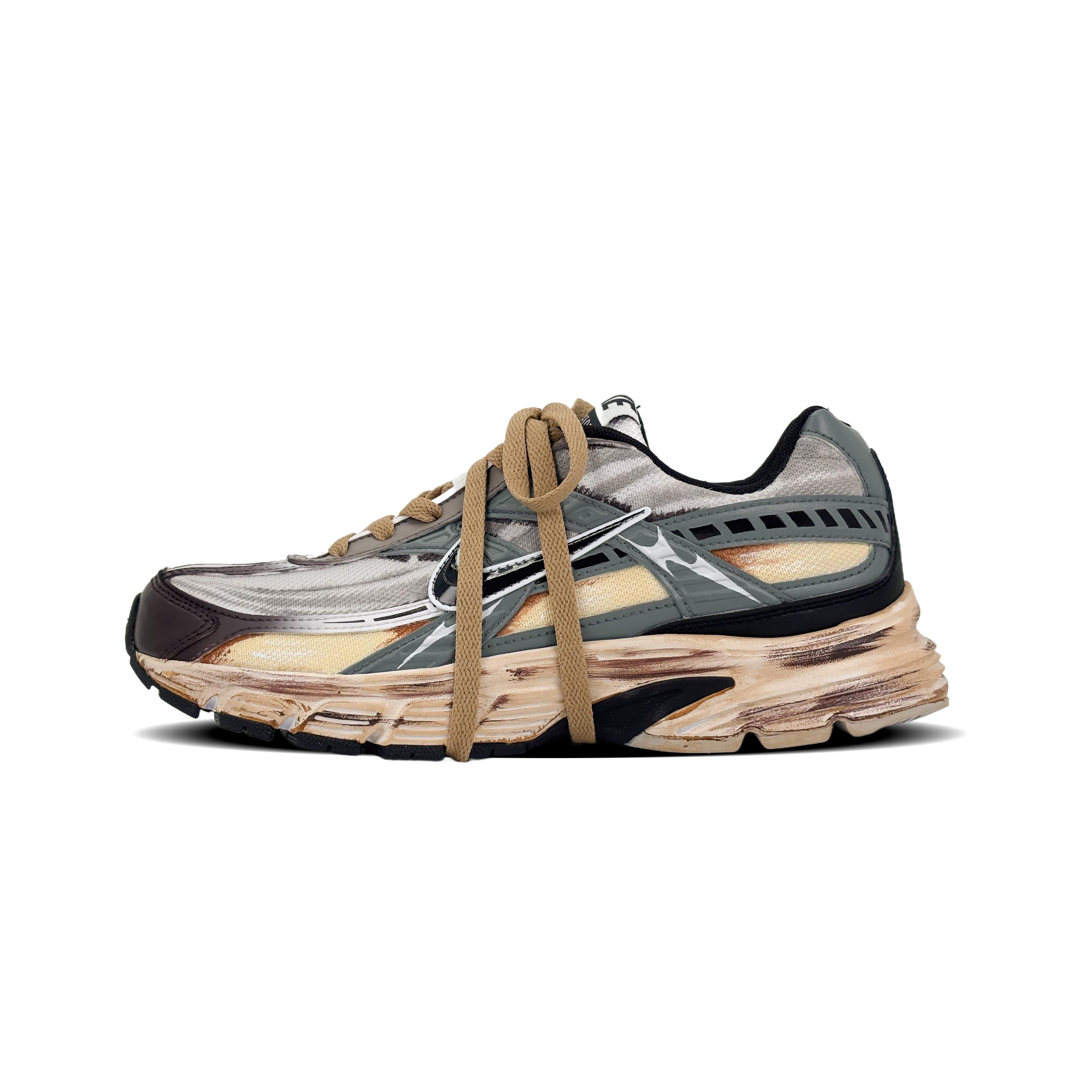 

Nike Initiator Low top Running Shoes Men s Yellow Gray Brown 394055-100(Team188-) 43