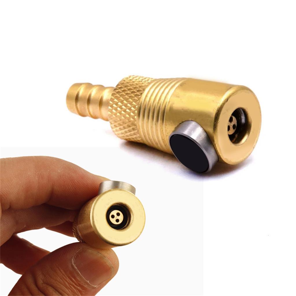 Tire Inflation Tip, Brass Tire Inflation Tip With Automatic Retaining Device And Push Button,Bore 8 Mm