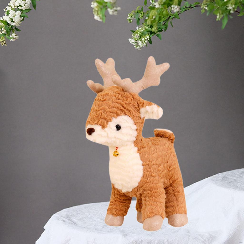 Elk Plush Toy Kids Cute Soft Doll for Family Ages 1 and Up Holiday 30cm