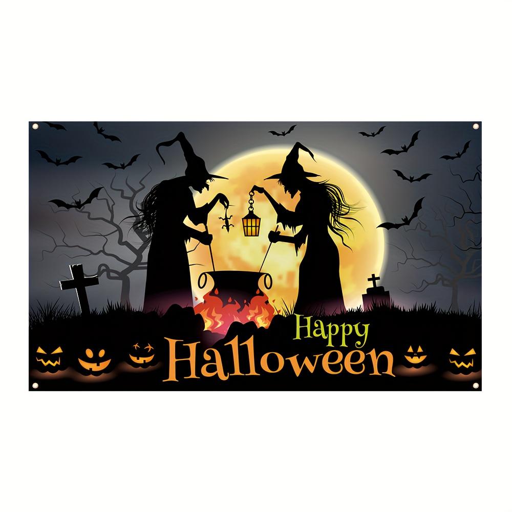 Halloween Witch Potion Party Banner - Durable Polyester Fiber